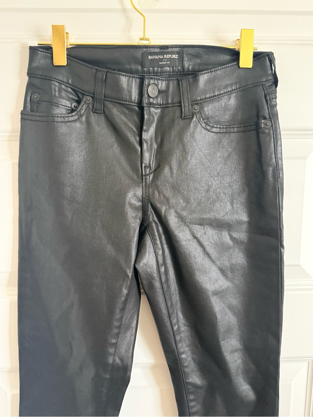 Banana Republic Black Coated Skinny Jeans